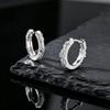 Wealth Qilin Hoop Earrings for Men,Thin Copper Metal Huggies Hoop Earrings,Minimalist Casual Jewelry