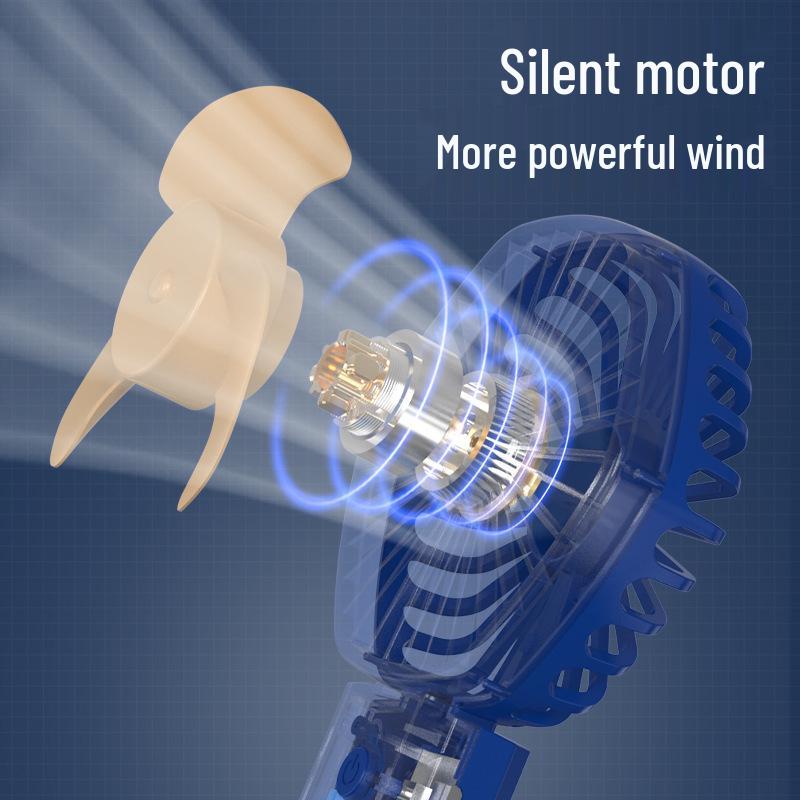 USB Rechargeable Silent Mini Desktop Fan with Strong Wind Power - Portable and Handheld for Dorms and Gifts