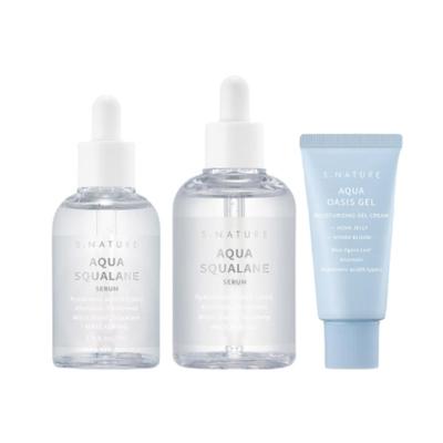S-NATURE Aqua Squalane Serum 70ml + 100ml + Oasis Gel Cream 30ml 3-Piece Set