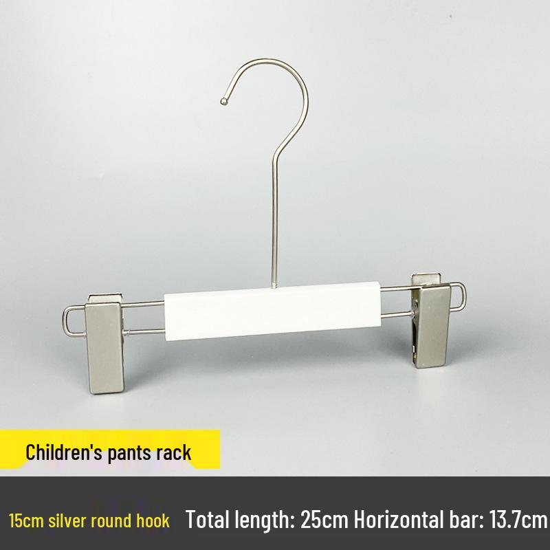 Children's Non-slip Hanger: Plastic Imitation Wood, Black & White, Unpainted Wood Color, No-mark Pants Rack