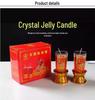 2024 Year of the Dragon Windproof Lotus Crystal Candle Cup for Housewarming, Wedding, or Home Incense