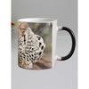 Animal Heat Sensitive Coffee Mug, Ceramic Magic Color Changing Tea Cup, Christmas Gift, Leopard, 11oz