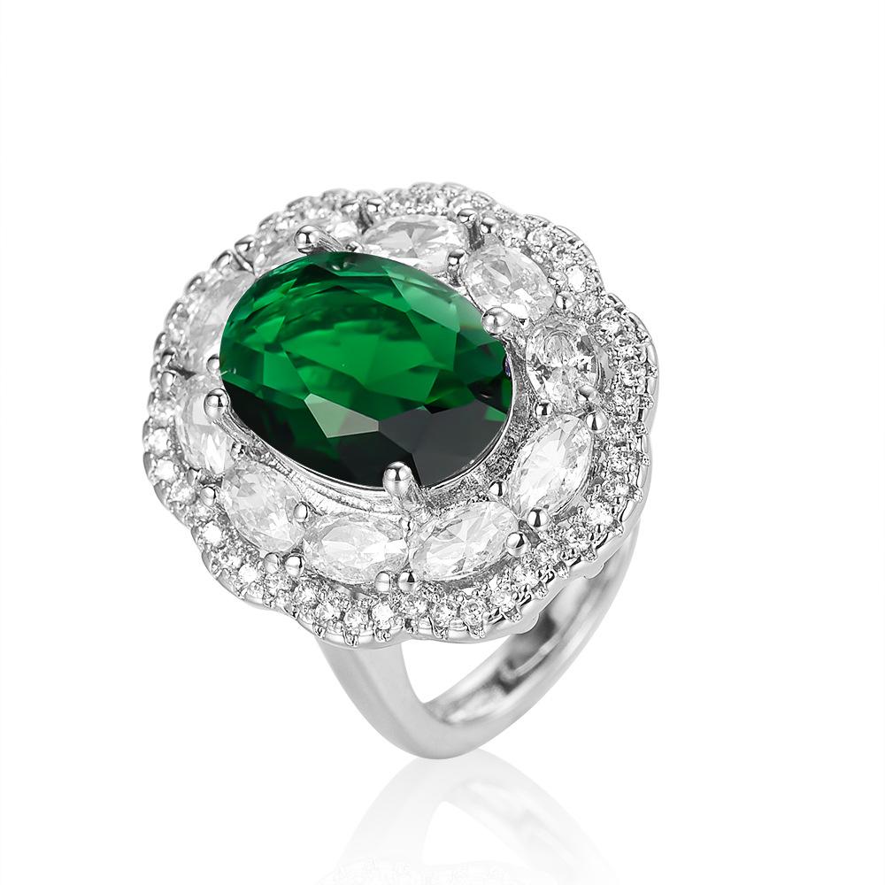 Желание высококлассное роскошное овальное кольцо-группа с имитацией драгоценного камня, открытое, с цветным кольцом-сокровищем Us size 7, adjustable one-size-fits-most