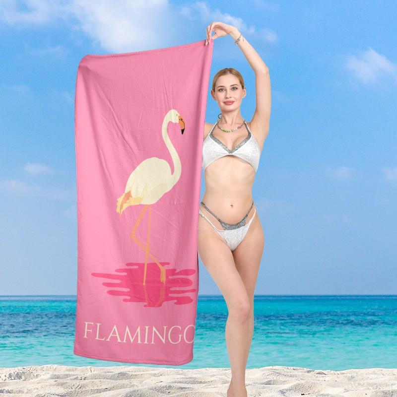 Ultra Fine Fiber Printed Quick Dry Beach Towel Non Sand Adhesive Absorbent Soft Microfiber Swimming Pool Ocean Travel