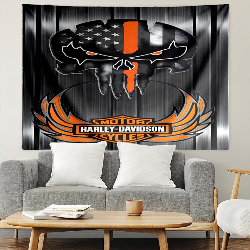 1PC Harley-davidson Motorcycle Artwork Tapestry, Unique Design Tapestry, Suitable for Bedroom,Livingroom, Playroom,Heartwarming Holiday Gifts