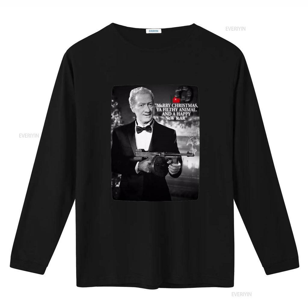 Home Alone Merry Christmas You Filthy Animal Happy New Year T Shirt 9910 Vintage Washed Homme Casual Stylish Designer Clothes