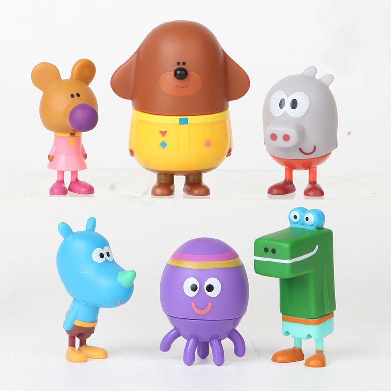 6pcs New Hey Duggee Action Figure Toy Doll Giveaway Badge Kids Xmas Gift Toys