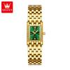 OLEVS 3700 Heißverkaufte Modelle Edelstahl Diamant Quadrat Mehrfarbig Elegante Frau Dame Quarz Uhr