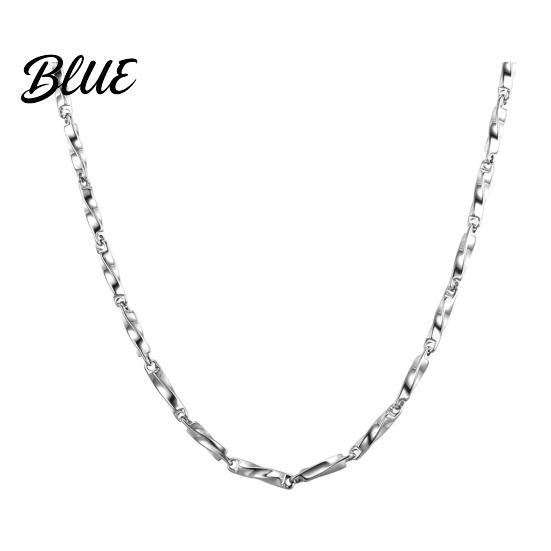 Stylish No Pendant Necklace Men's Chain with Mobius Ring Thin