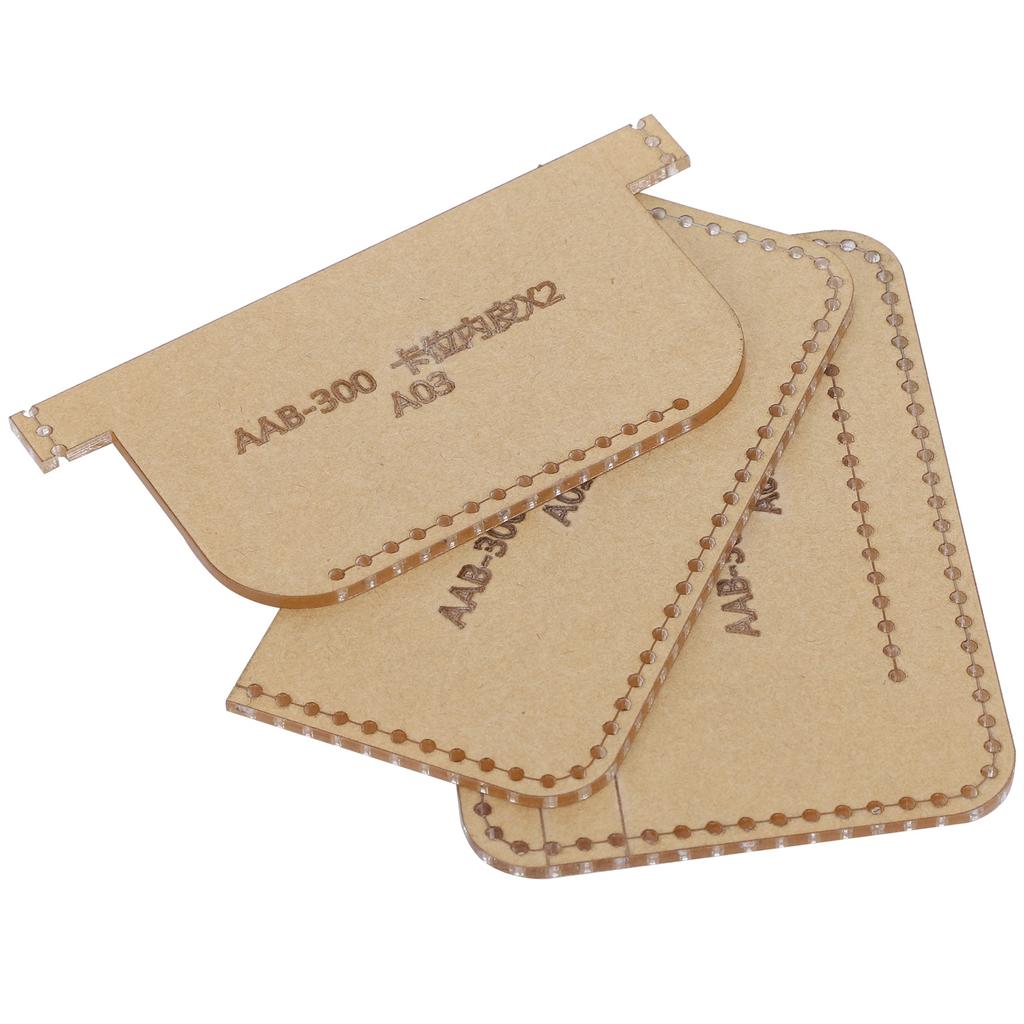 3Pcs Acrylic Template Card Bag DIY Leather Pattern Wallet Mold Craft Tools Accessories