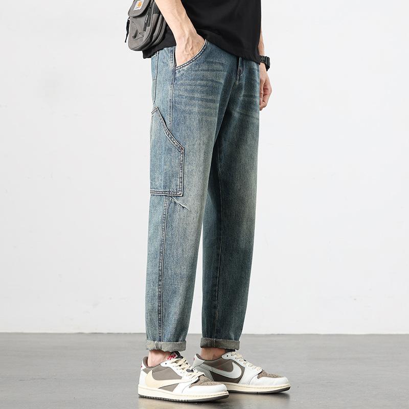 New Spring and Summer Jeans Trendy Japanese Loose Straight Micro Harlen Trousers