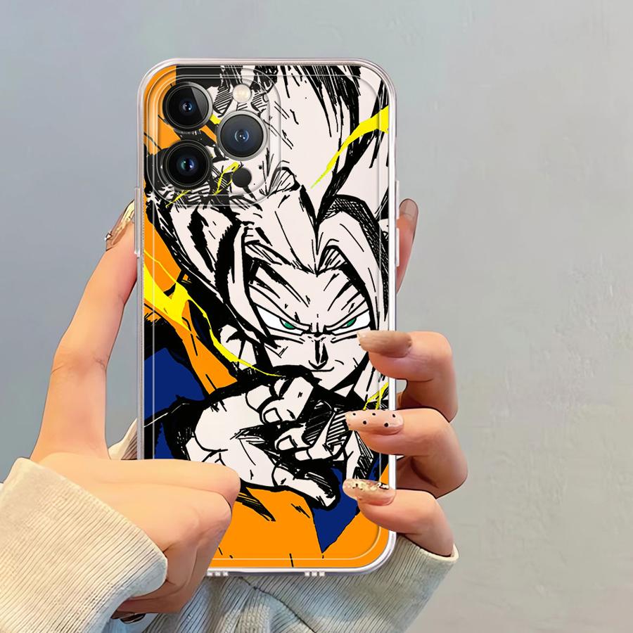 Case for iPhone 17 Pro Max 15 7 8 11 16 14 Plus Air 12 Mini 13 Pro XS Max XR Soft Phone Cover Dragon Bll Son Goku Vegta