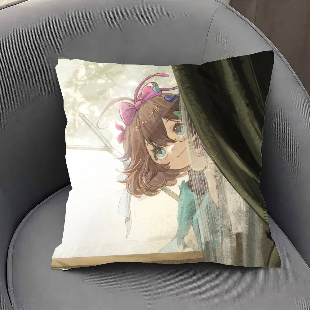 Flutterpage Reverse  Anime Pillow Case Fashion Square Pillowcase Bedroom Sofa Room Ins Decoration Leisure