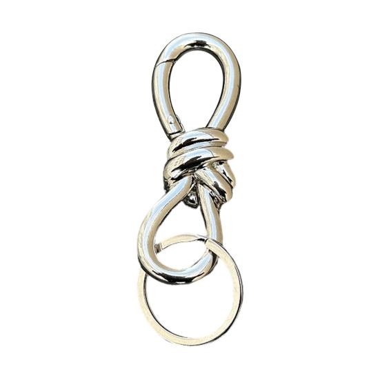Keychain Hook Durable Spring Movement Handmade Knotted Pendant Handcrafted Rotating Rope Hook Keyring Accessory