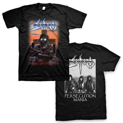 SODOM cd cvr PERSECUTION MANIA Camiseta Oficial XL Nuevo agente de la crueldad tocando muerto Camiseta Unisex