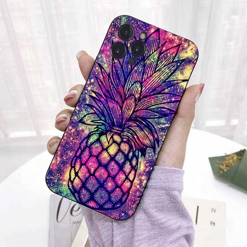 Pineapple Phone Case For iPhone 13 Pro MAX 14 11 12 Mini X XS XR 6 7 8 Plus SE 2020 Soft TPU Cover