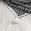 Boho Throw Blanket Ethnic Wave Tassel Knitted Sofa Cover Blanket Window Air Conditioning Blanket Cozy Office Home Napping Blanket