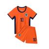 24-25 Netherlands Home Court No. 10 National Team Football Jersey Children's Clothing Children's Set Size 14-30