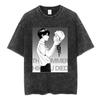 Vintage Washed Anime The Summer Hikaru Died Yoshiki Graphic T-shirt Men Women Printed Tee Summer Casual Fashion Clothing Tops Streetwear