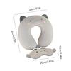 Support Travel Neck Cushion Portable Eye Mask Cute Neck Support Pillow  Office Nap