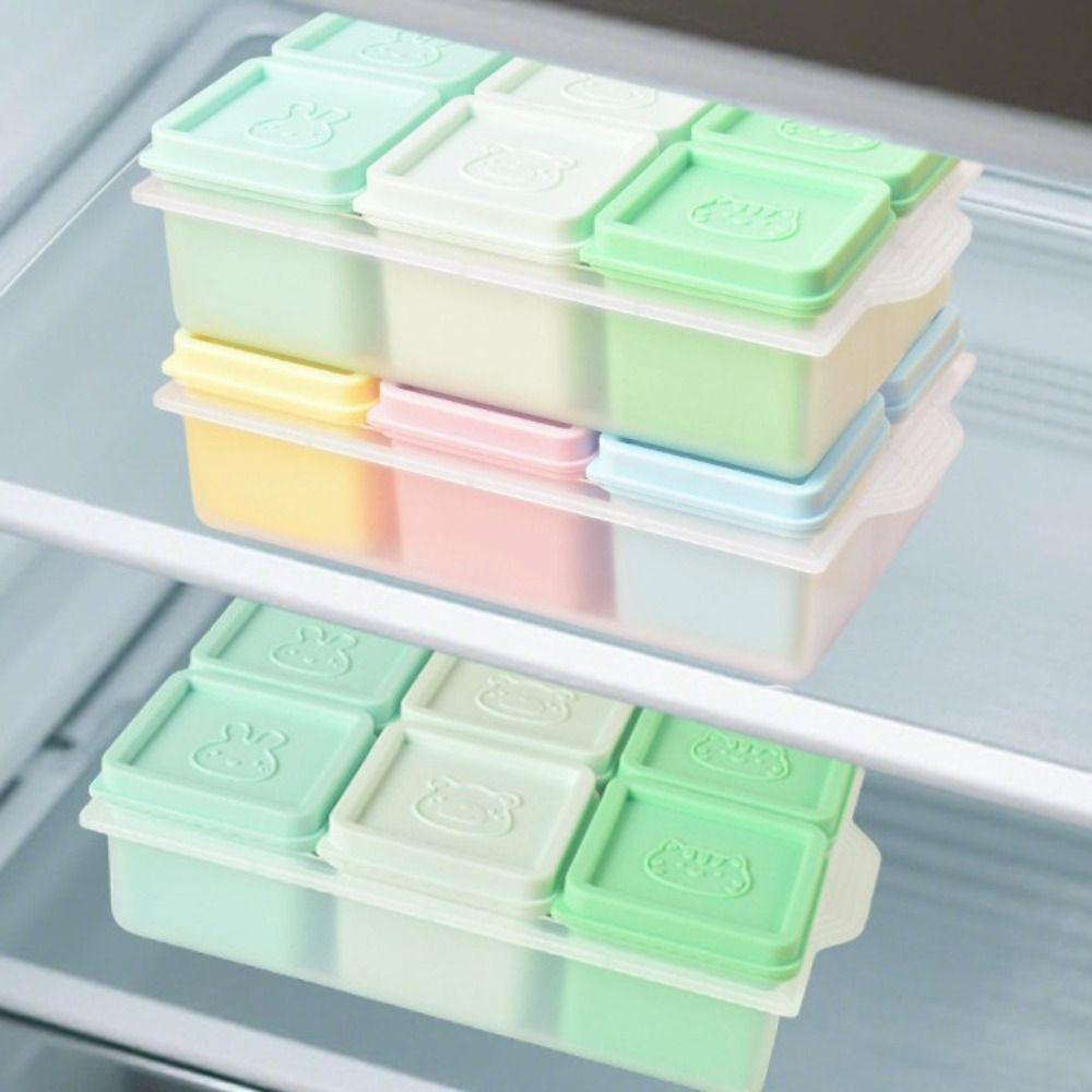 Silicone Ice Cube Tray Square Puree Container Food Storage Container Ice Cube Mold  Snack