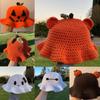 Crochet Pumpkin Bucket Hat Bucket Hat Crochet Pumpkin Fisherman Hat for Adult Teens Skin-Friendly Floppy Hat