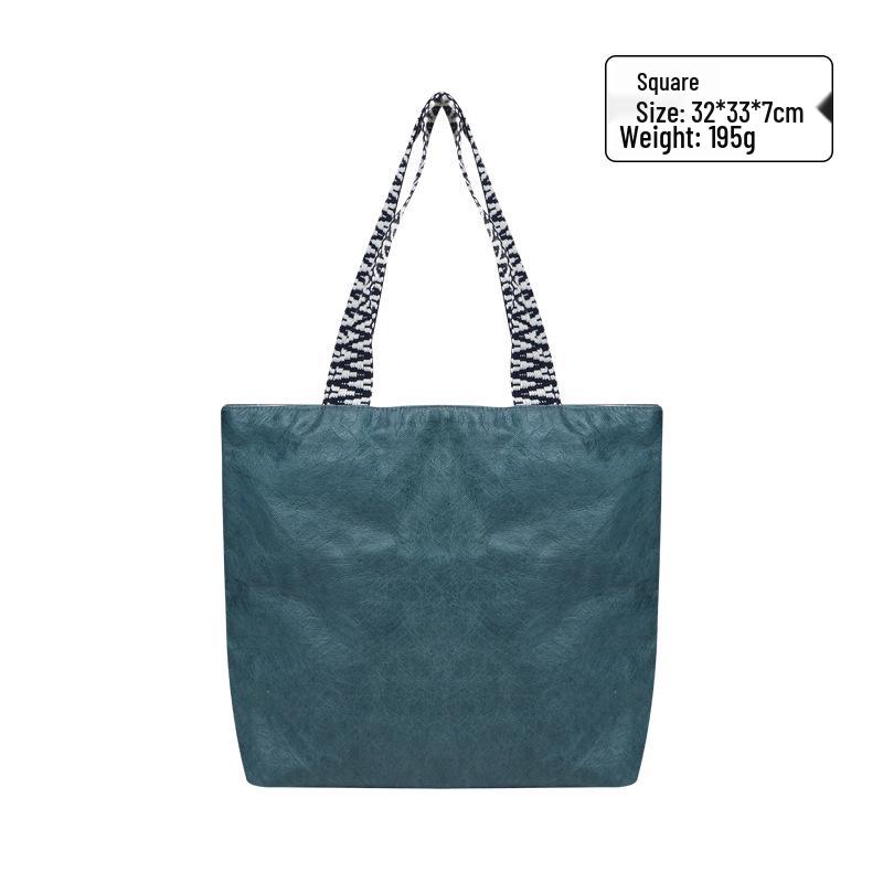 Wasserdichte Kraftpapier-Tragetasche von DuPont - Kreatives Geschenk & Retro-Umhängetasche mit Logo-Aufdruck