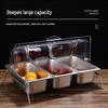 Stainless Steel 3-Compartment Condiment Box