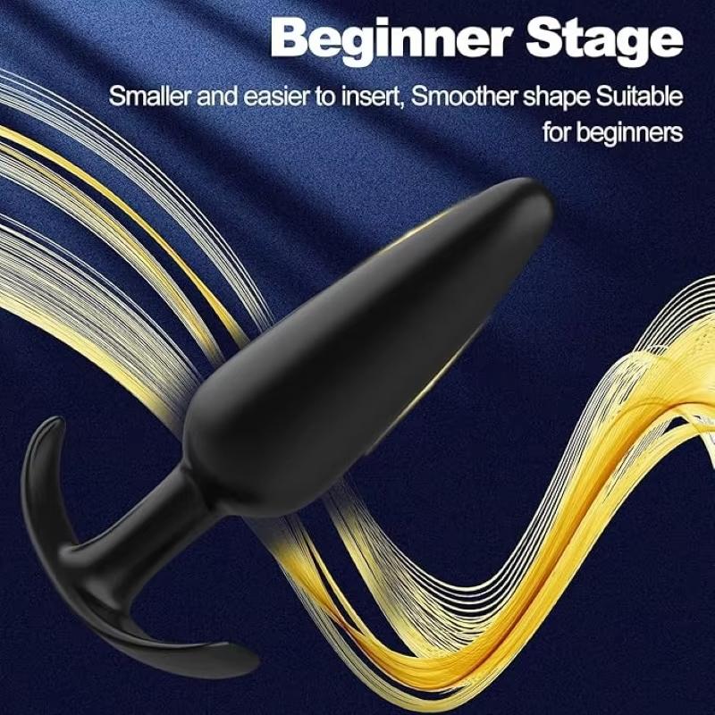 Butt Plug With Flared Base Silicone Anal Plugs Training Set Anus Prostate Sex Toys For Men Women Couples Gay
