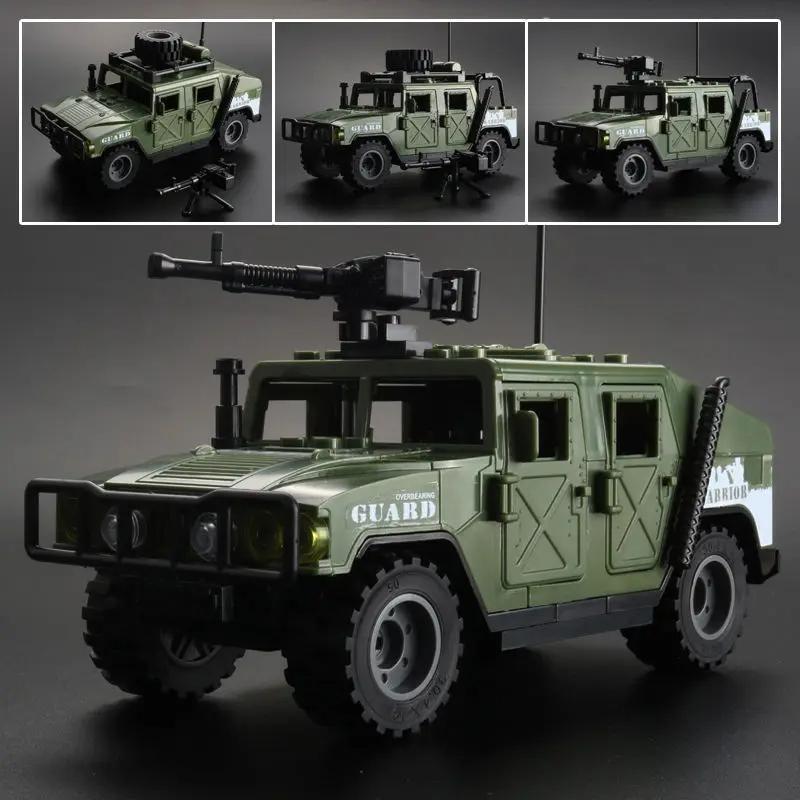WW2 Military Humvee Jeep 2 Modes Armored Vehicle Army Car Building Blocks Bricks Classic Model Figure Moc Toys Boys Kids Gift
