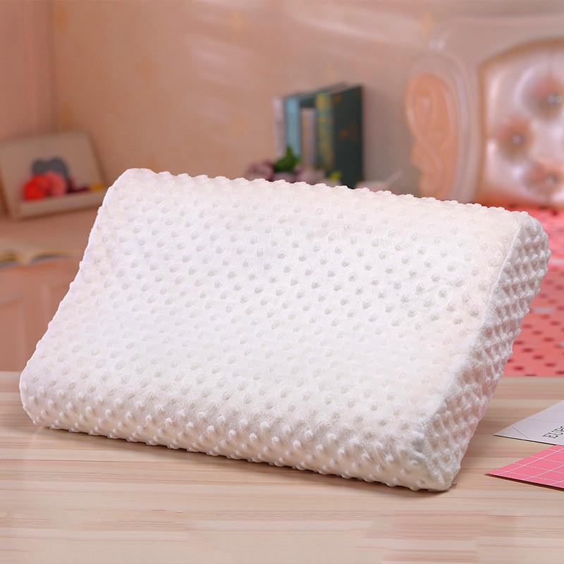 Memory Foam Slow Rebound Neck Support Pillow with White Bubble Design, Gift Box Included