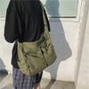 Tooling Wind Shoulder Messenger Bag Men's and Women's Ins Canvas Bag Student Class Bag Street Large-capacity Literary and Leisure Bag