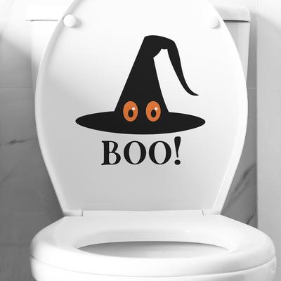 Halloween Funny Hat Home Bathroom Bathroom Decoration Toilet Sticker