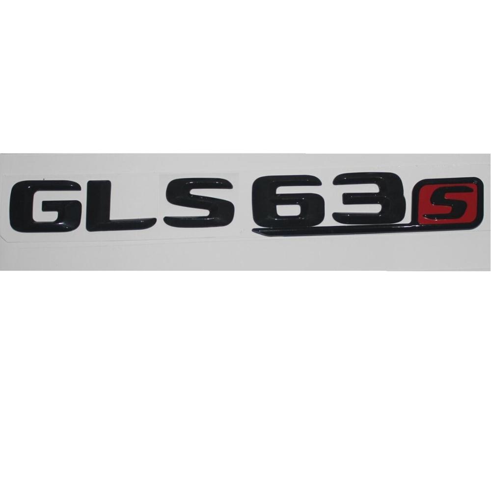 Brilliant Shiny Gloss Black Trunk Fender Letters Number Emblems Badges for Mercedes Benz C63 E63 CLS63 GLE63 GLS63 AMG S 4MATIC