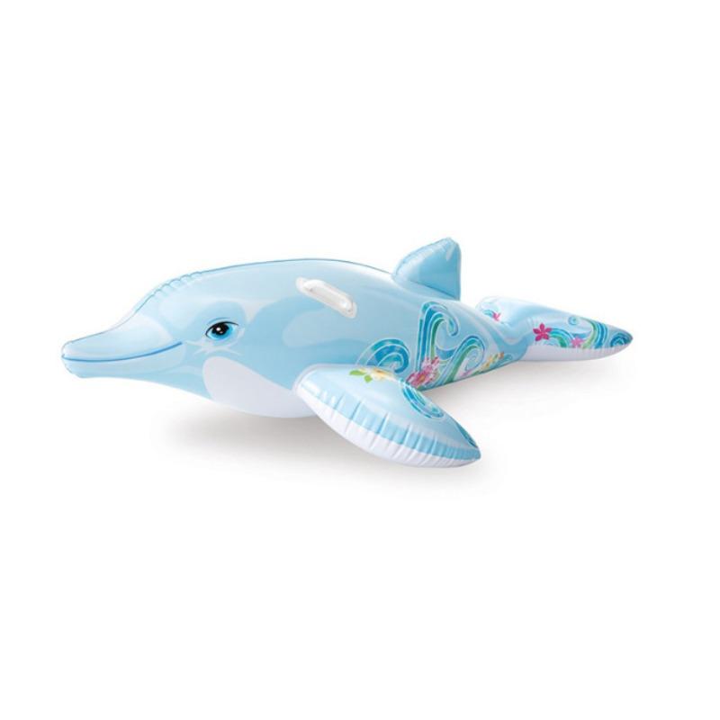Little Dolphin Mount Inflatable Floating Row Toy Outdoor Water Childrens Swimming Ring Cute Animals Are More Attractive Children