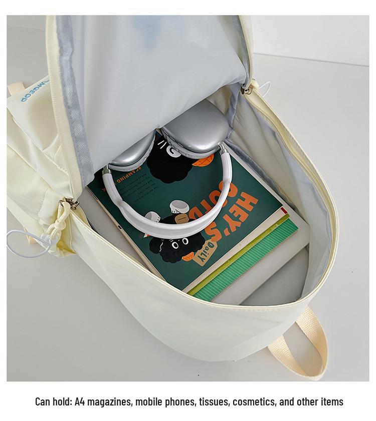 2025 Cute Bow Korean Style Backpack for Girls - Perfect for Junior High School Students
