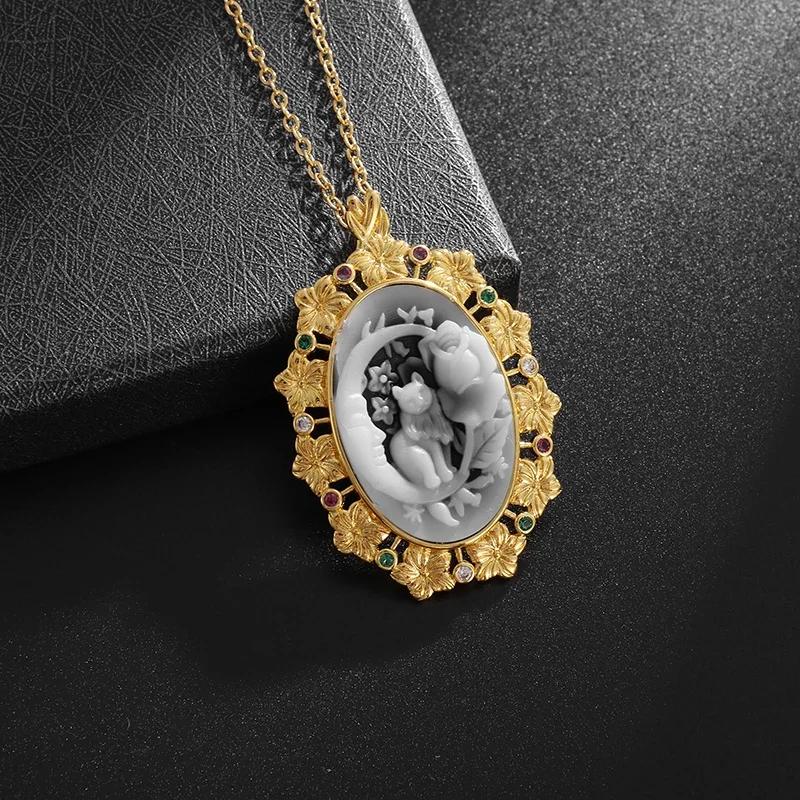 

Hug Love Pet Cat Pairing Couple Necklace Fashion Stainless Steel Men Women Best Friend Bff Pendant Jewelry Gift