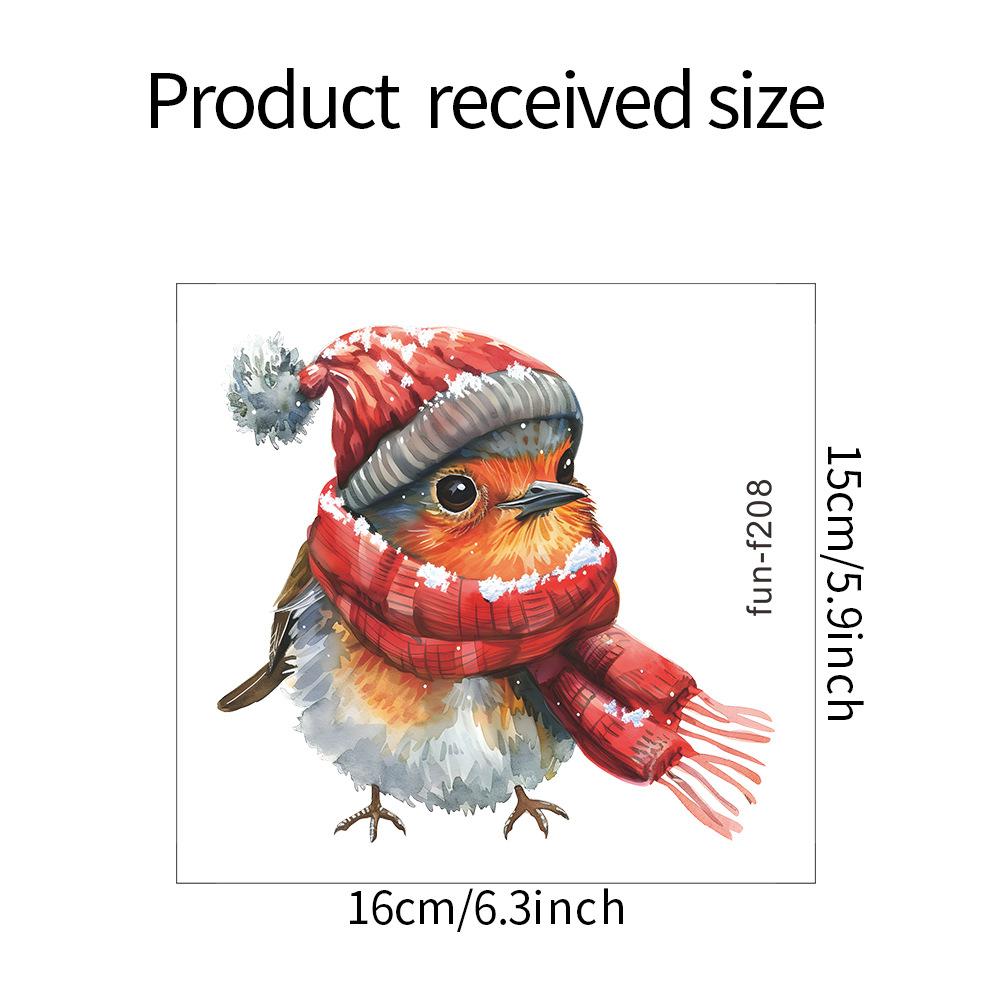 

Fun-f208 Рождественский праздник Мультфильм Птица Балкон Стеклянные двери и окна Домашний ландшафтный дизайн Оконная наклейка УФ 15*16CM/fun-f208 uv