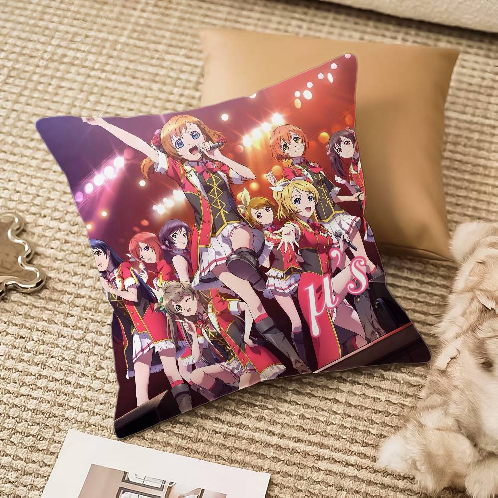 L-LoveLive ANIME Pillow Case Anti-dustmite Invisible Zipper Sofa Bed