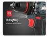 Brushless Dual-Speed Hand Drill with Lithium Battery and Metal Chuck