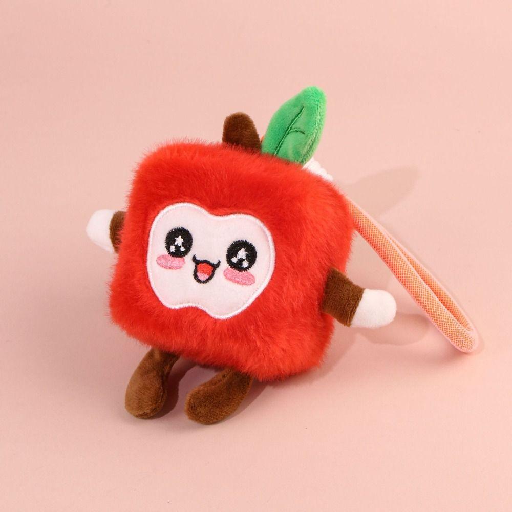 Carrot Pineapple Keychain Strawberry Mangosteen Pendant Kids Toy Fruit Plush Keychain Car Key