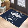 Aviation Theme Carpet Mat - Spitfire Airplane Rainbow Stripes Flight Route Pilot Collector Decorative Home Decoration Rug