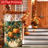 2D Flat, 2D FlatHappy Thanksgiving Autumn Maple Leaf Pumpkin Garden Flag (3)- Outdoor Garden Flag Double-sided Home Decoration Courtyard Decoration Ou