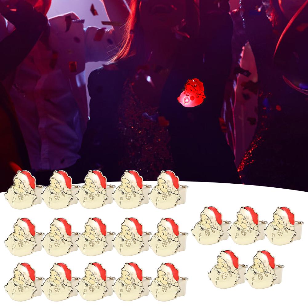 25pcs Brooch Pin Badge Christmas Theme LED Luminous Party DIY DecorationSanta Claus