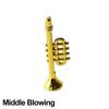 1/12 Scale Dollhouse Musical Instrument Trumpet Saxophone Instrument Model  Birthday Gift