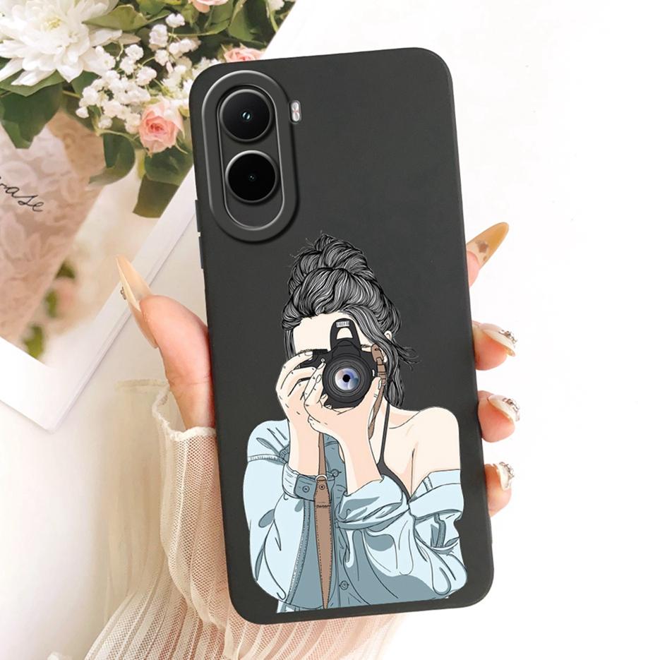 For Xiaomi Poco M7 Plus Case PocoM7 4G Pretty Girl Sunfower Painted Phone Case For Xiaomi Poco M7 Pro PocoM7 Plus 5G Soft Fundas
