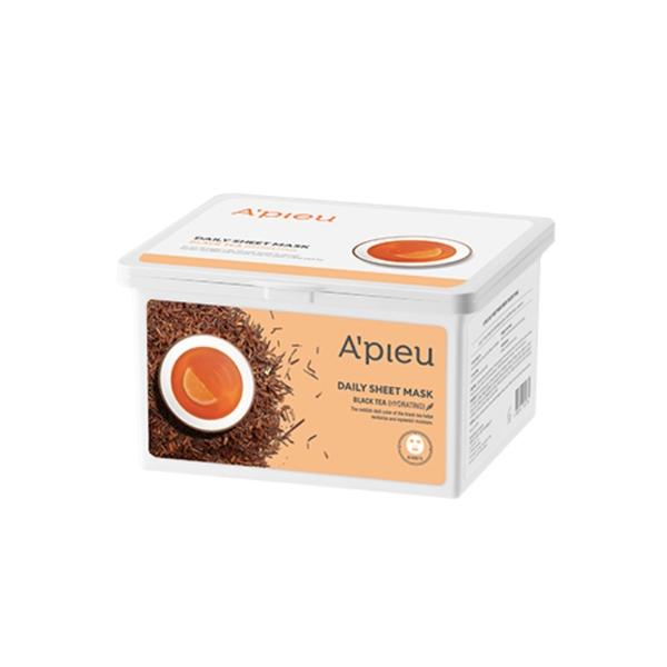 APIEU Daily Sheet Mask (black Tea) 350ml (30 Sheets)