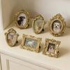 Hot Mini Vintage Picture Frames 5 Pieces Gold Antique Photography Decor Christmas Wall Photo Frames For Photography Decor Wall