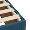 Box Spring Bed with Mattress Blue 120 x 190 cm Velvet