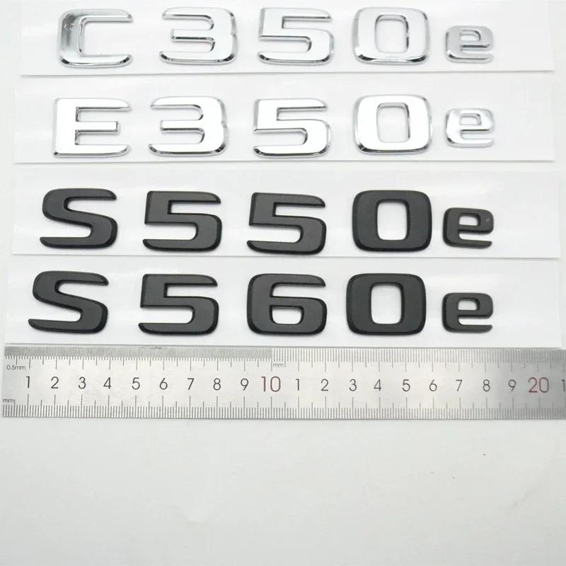 Car RearTrunk Emblem Badge Script For Mercedes-Benz B250e C350e E350e S550e S560e Glc350e Gle500e Gle550e E350le C350le CLK350e NQ7
